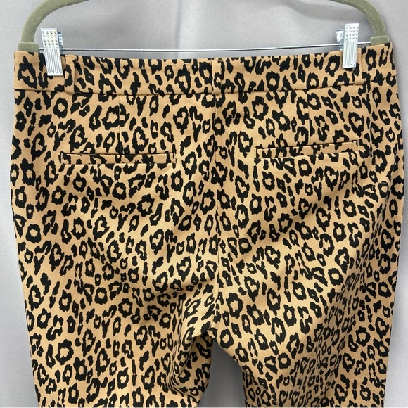 Banana Republic Leopard Animal Print Sloan Ankle Dress Pants Trousers Size 12 - Picture 5 of 8